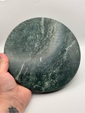 Creative Home Green Marble Round Trivet for Cheese Serving or Decorative Tray